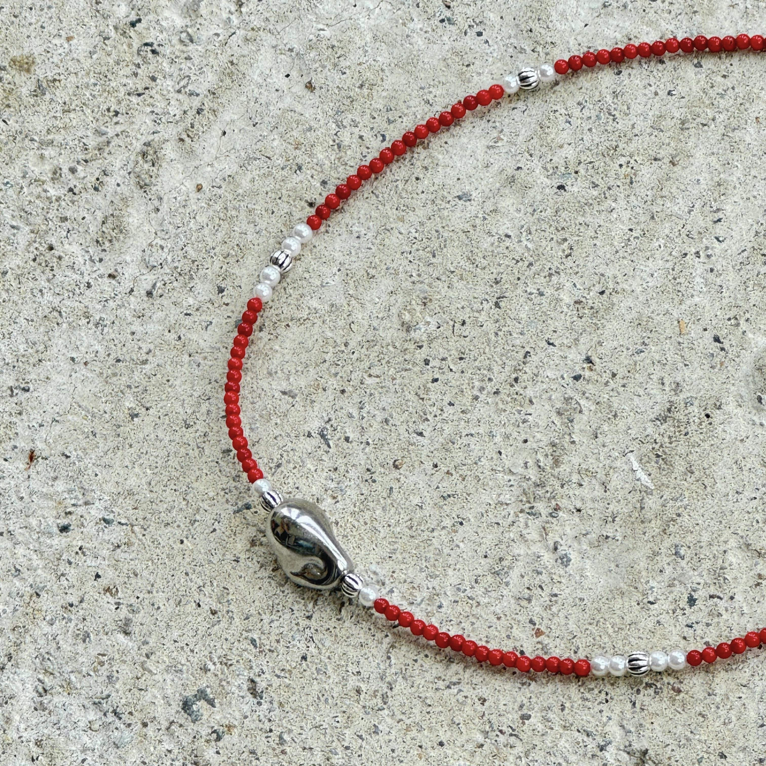 [Handmade] Lucky coral Necklace