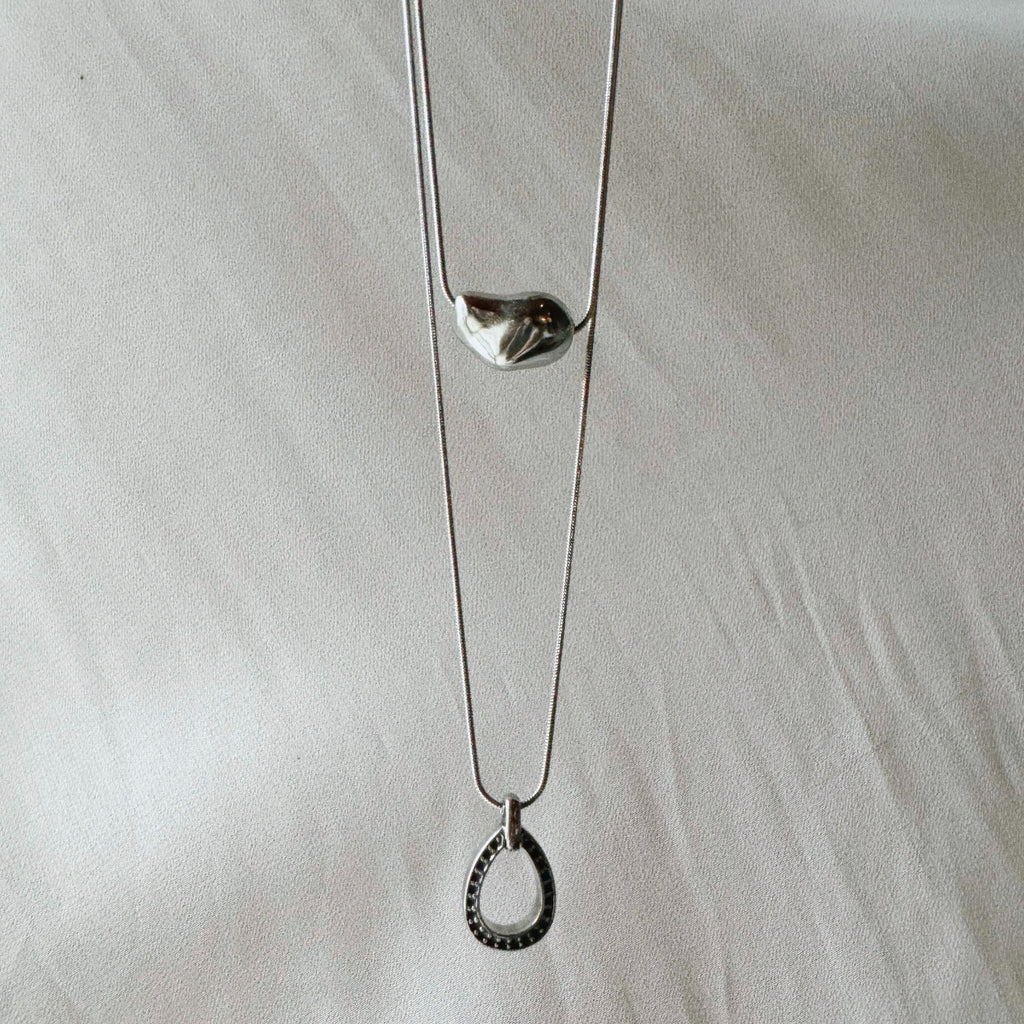 [Handmade] Crescent Silver Necklace
