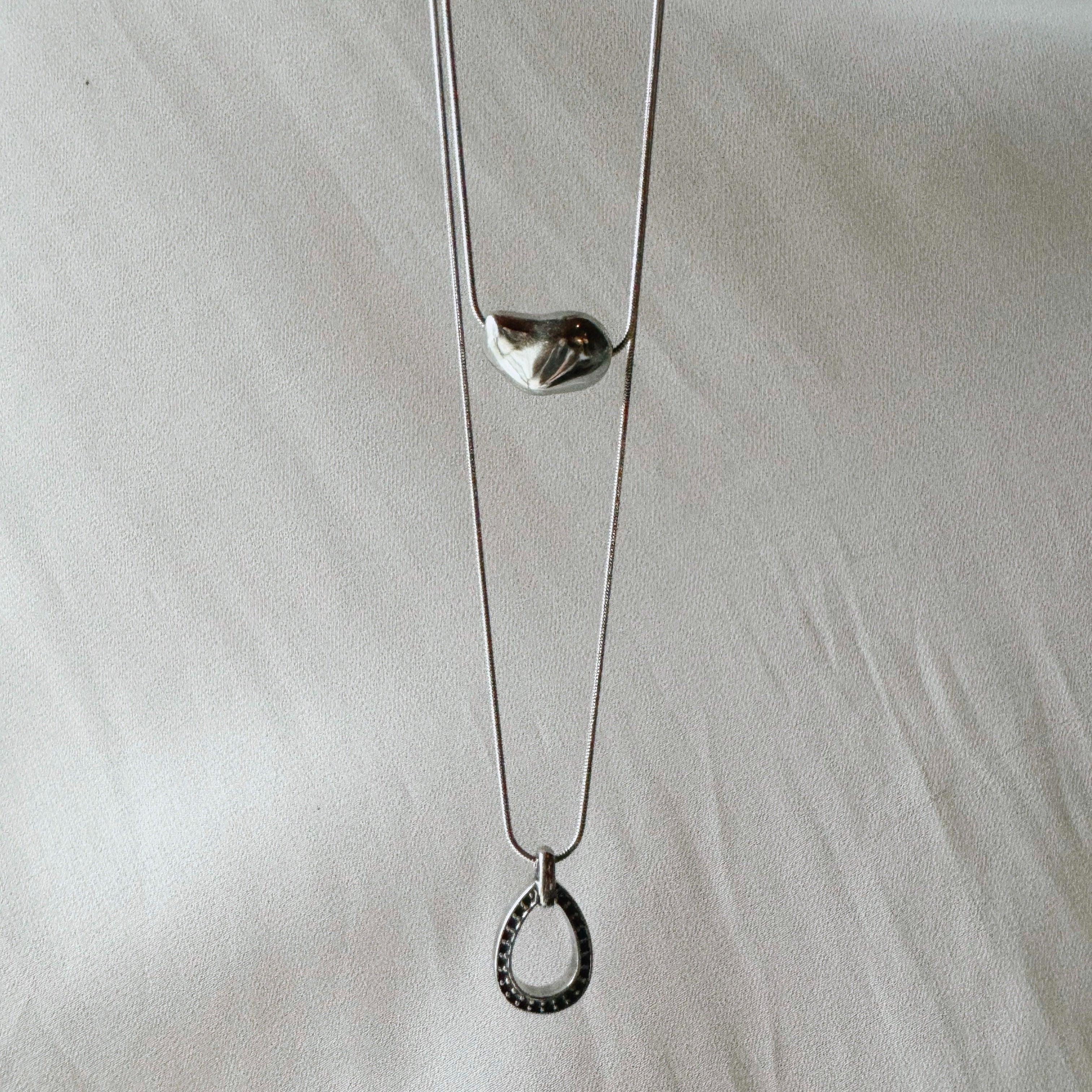 [Handmade] Crescent Silver Necklace