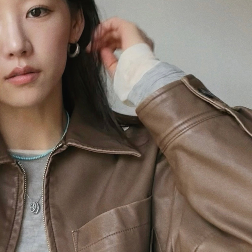 Textured ring Earring