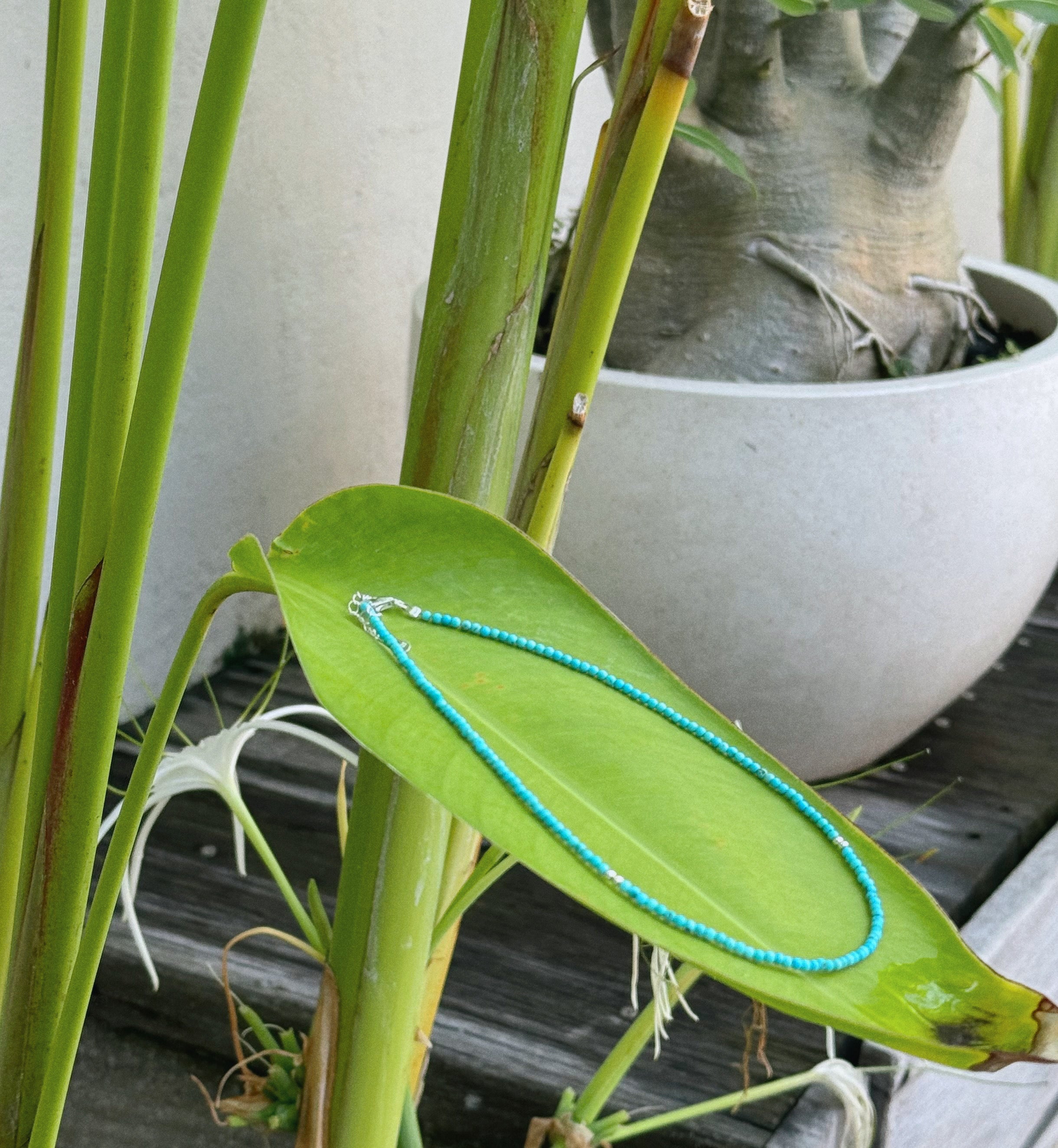 [Handmade] Blue Turquoise Choker