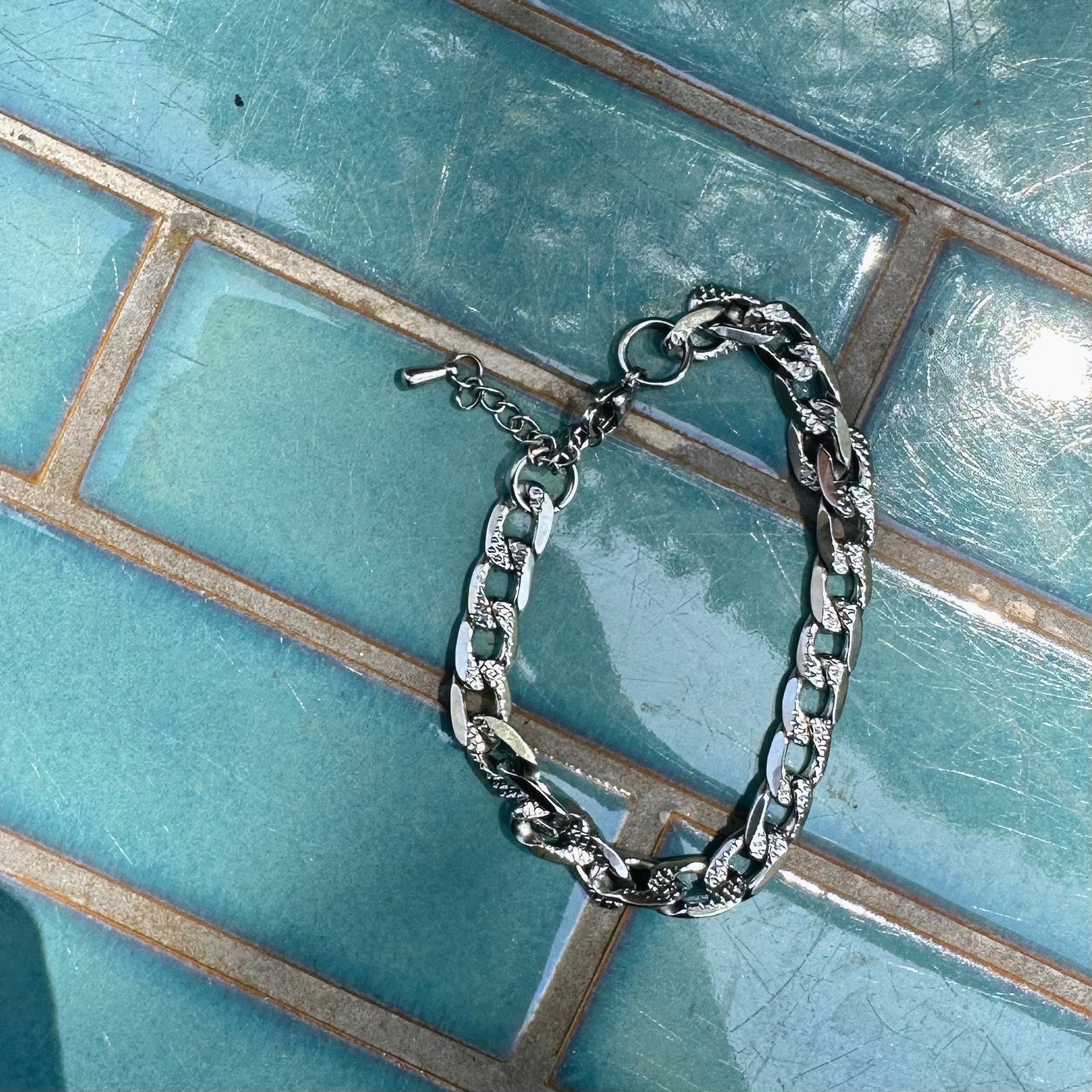[Handmade] Textured Chain Bracelet