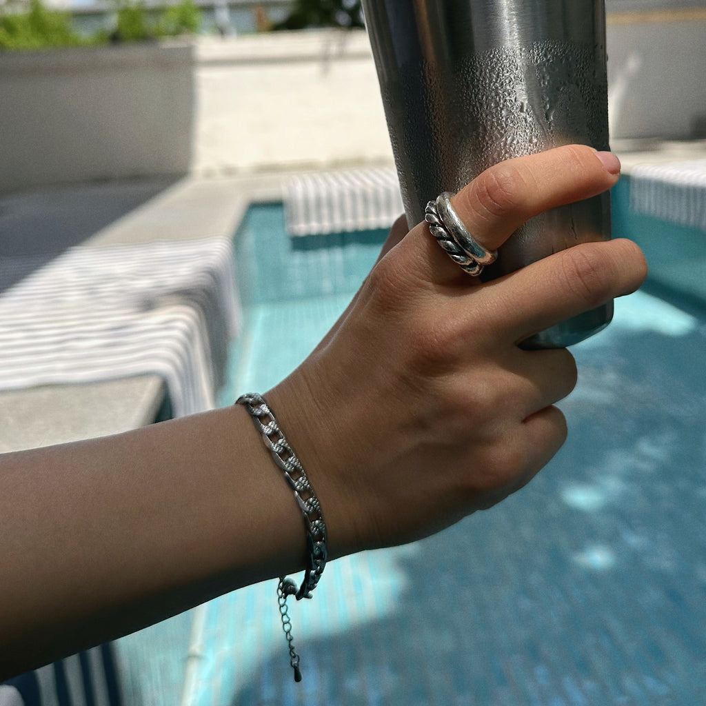 [Handmade] Textured Chain Bracelet