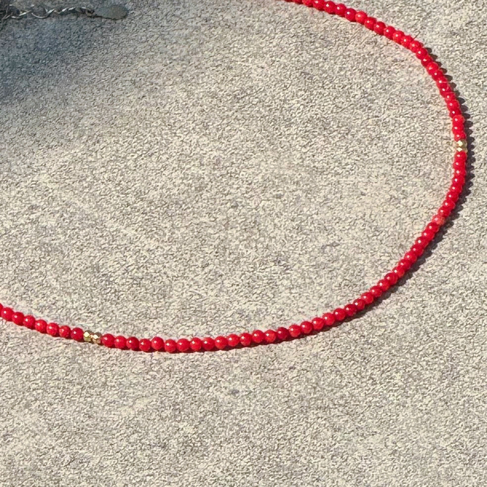 [Handmade] Coral Choker