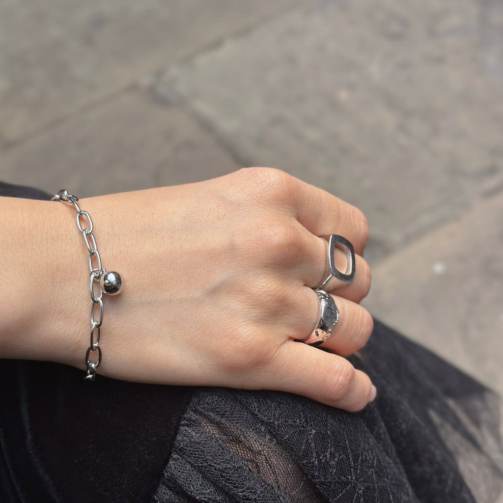 Bold Square Ring (Silver)
