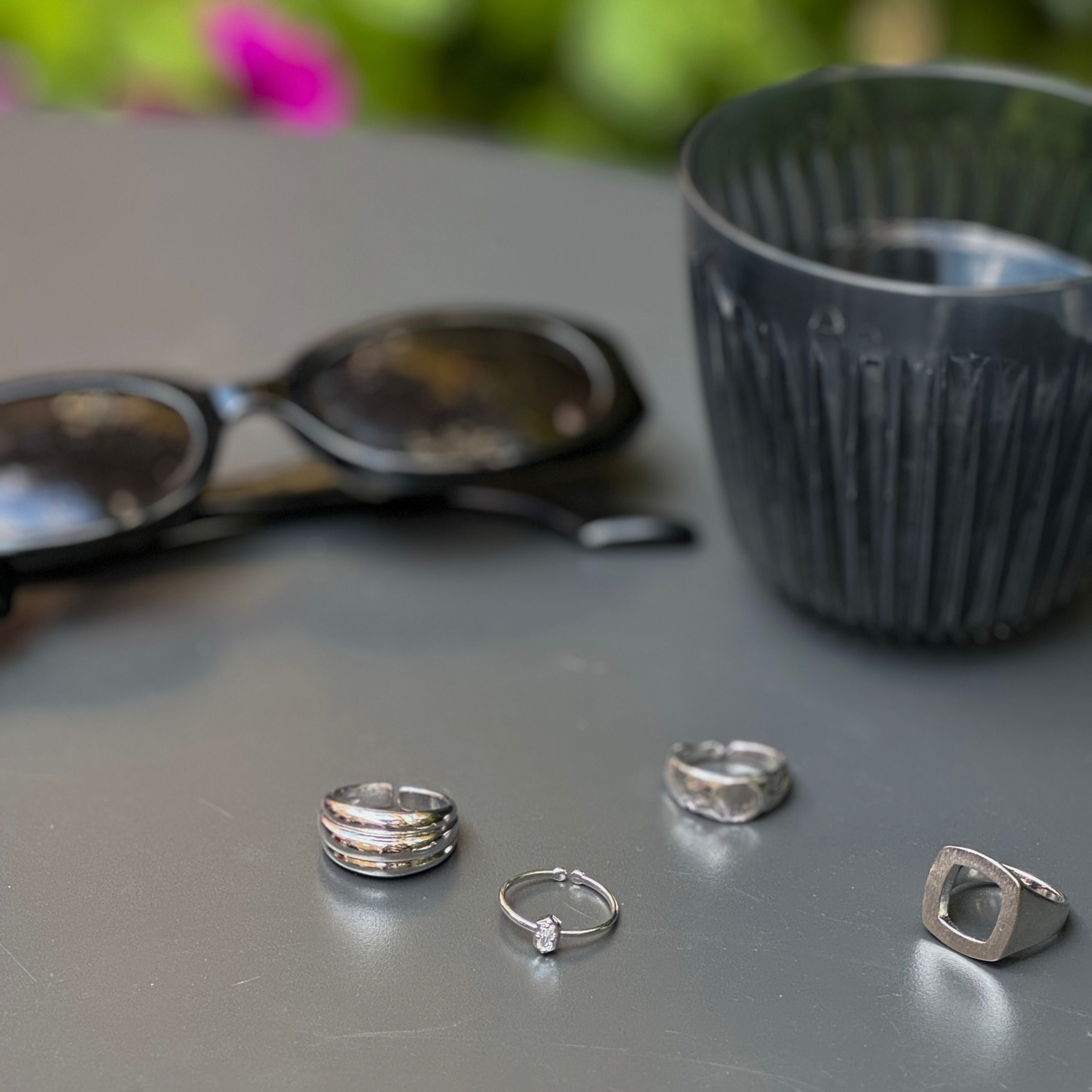 Bold Square Ring (Silver)