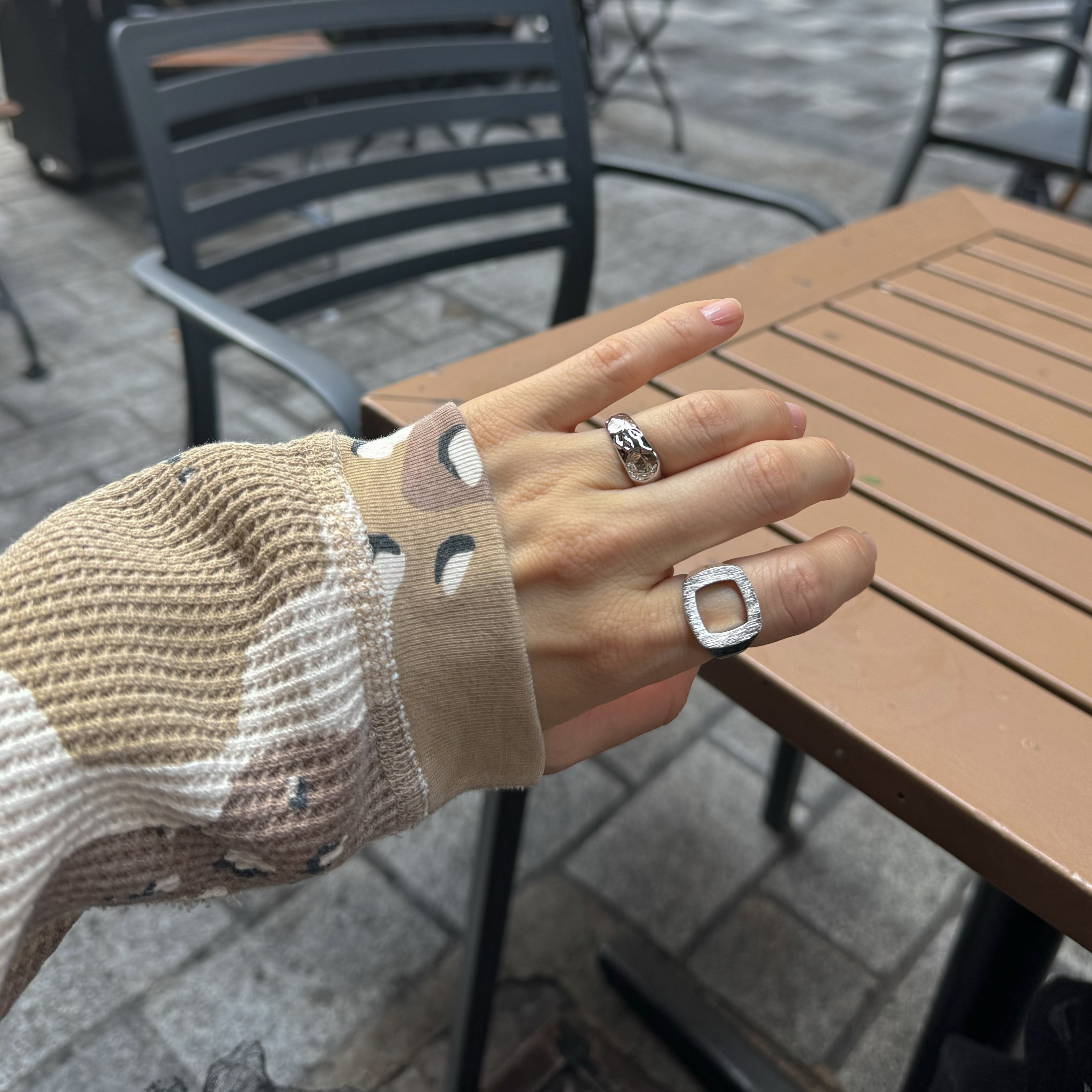 Bold Square Ring (Silver)