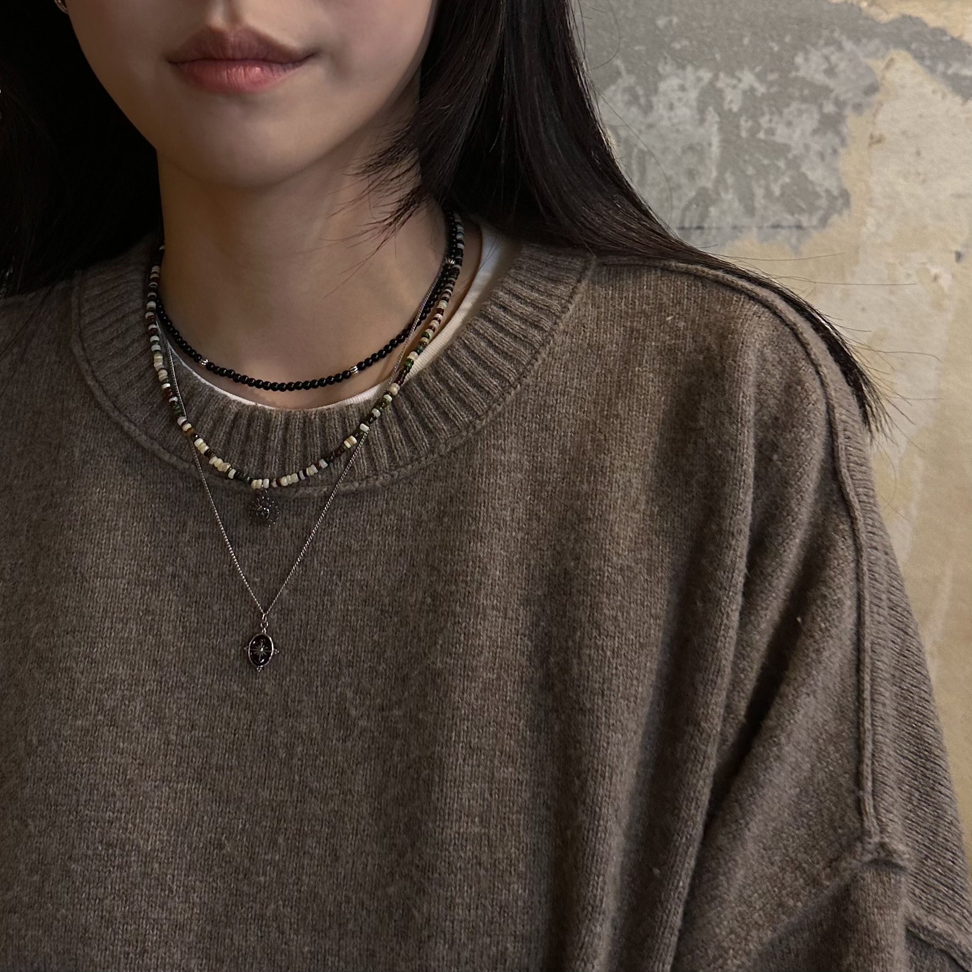 [Handmade] Black onyx necklace