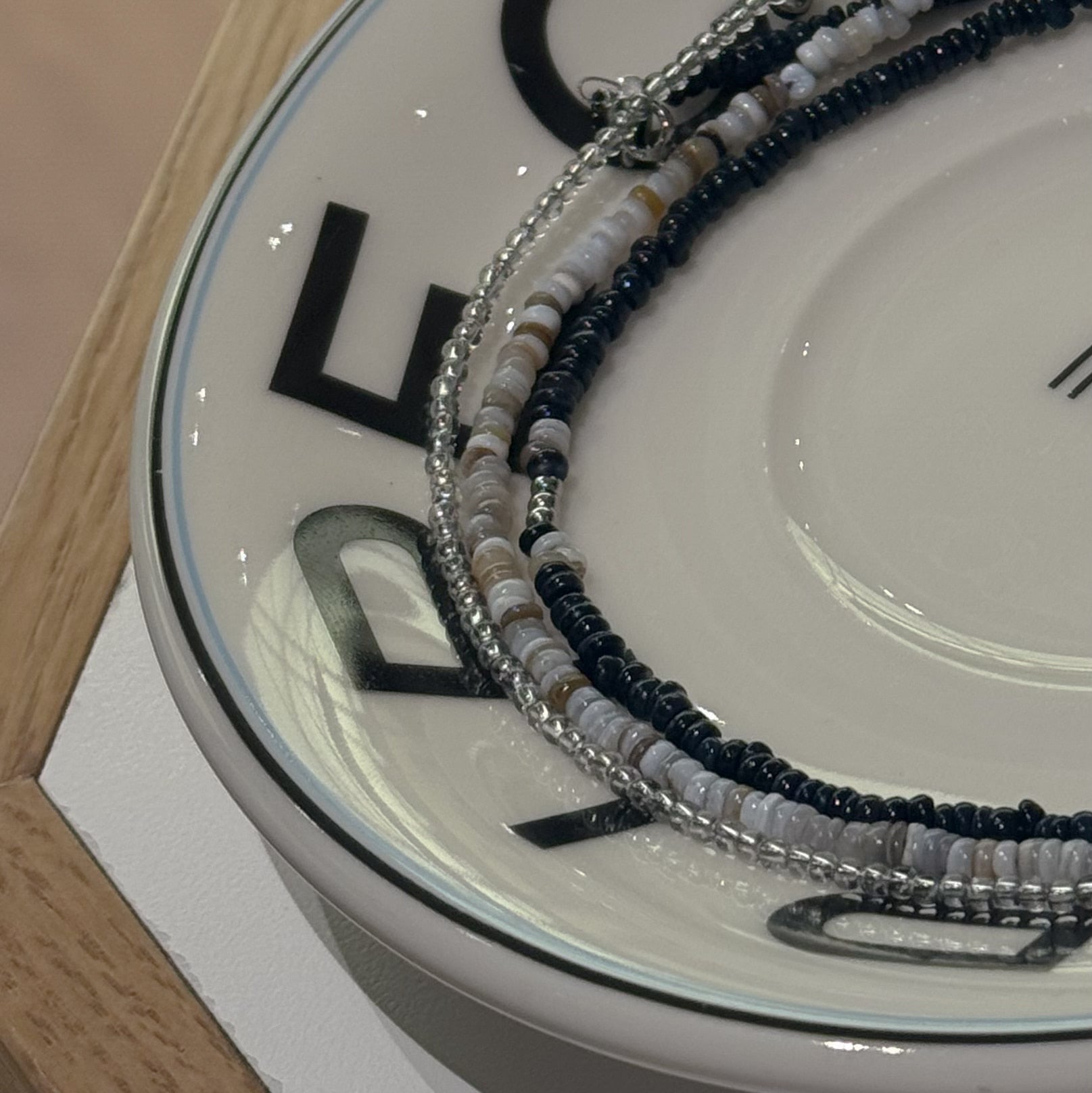 [Handmade] TRI STONE NECKLACE SET