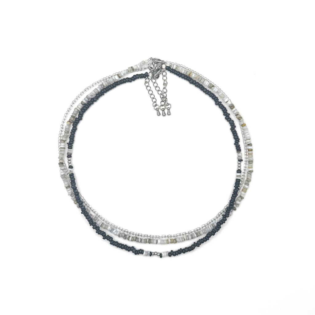 [Handmade] TRI STONE NECKLACE SET