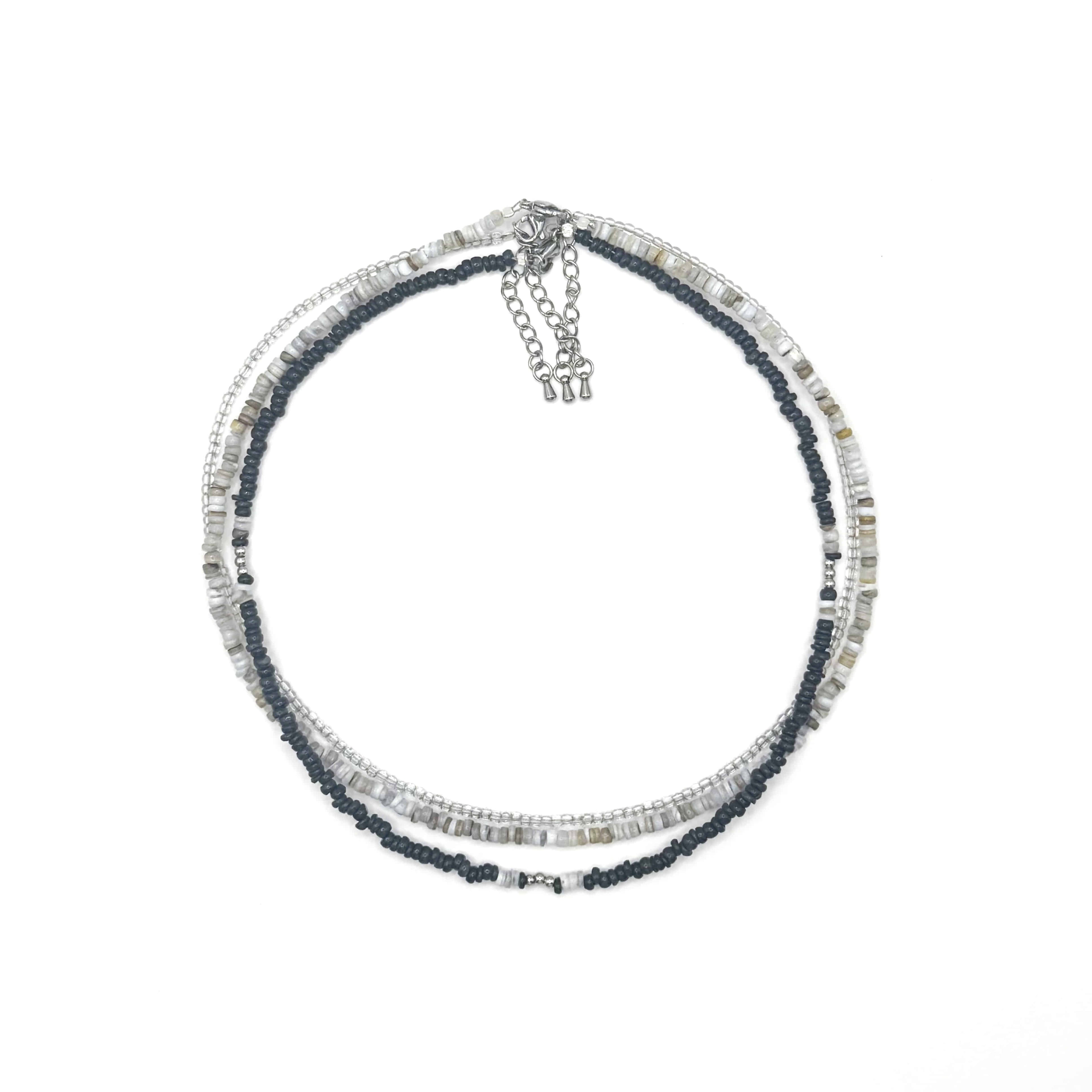 [Handmade] TRI STONE NECKLACE SET