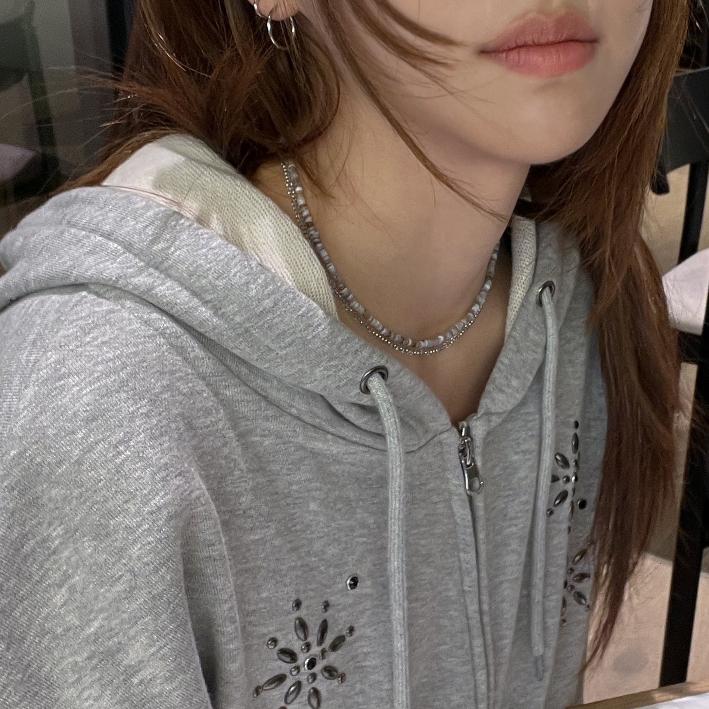 [Handmade] TRI STONE NECKLACE SET