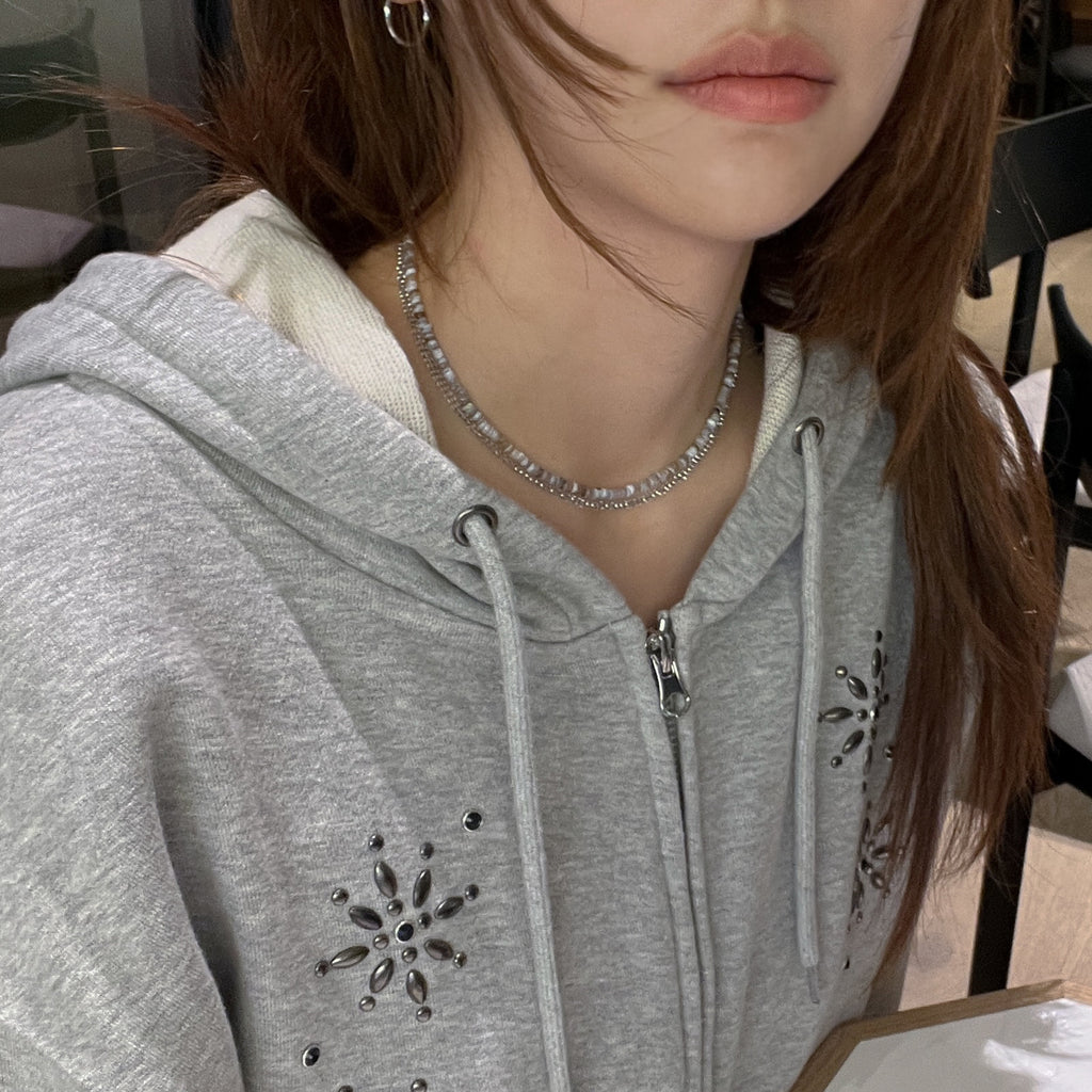 [Handmade] TRI STONE NECKLACE SET