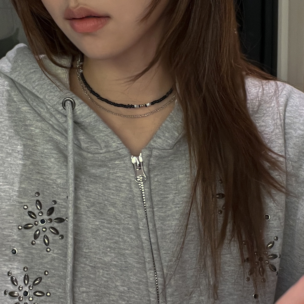 [Handmade] TRI STONE NECKLACE SET