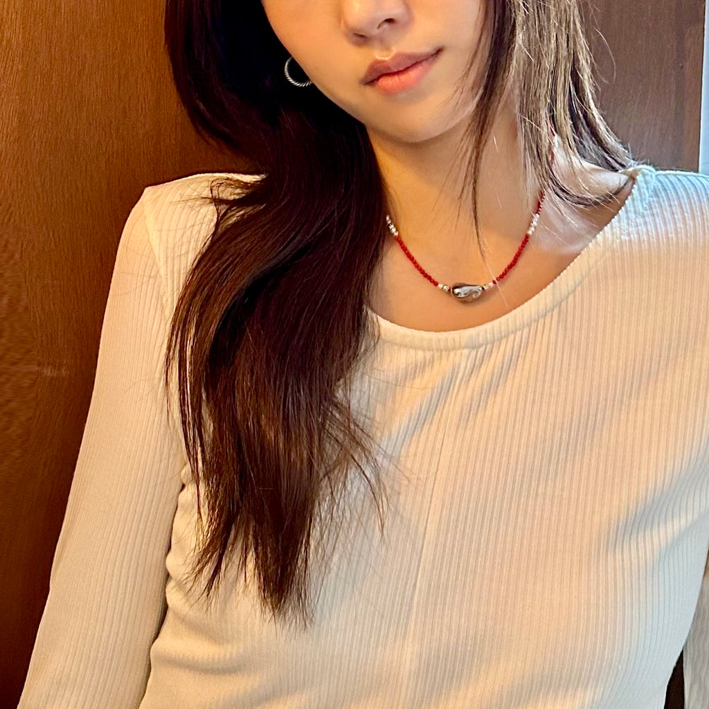 [Handmade] Lucky coral Necklace