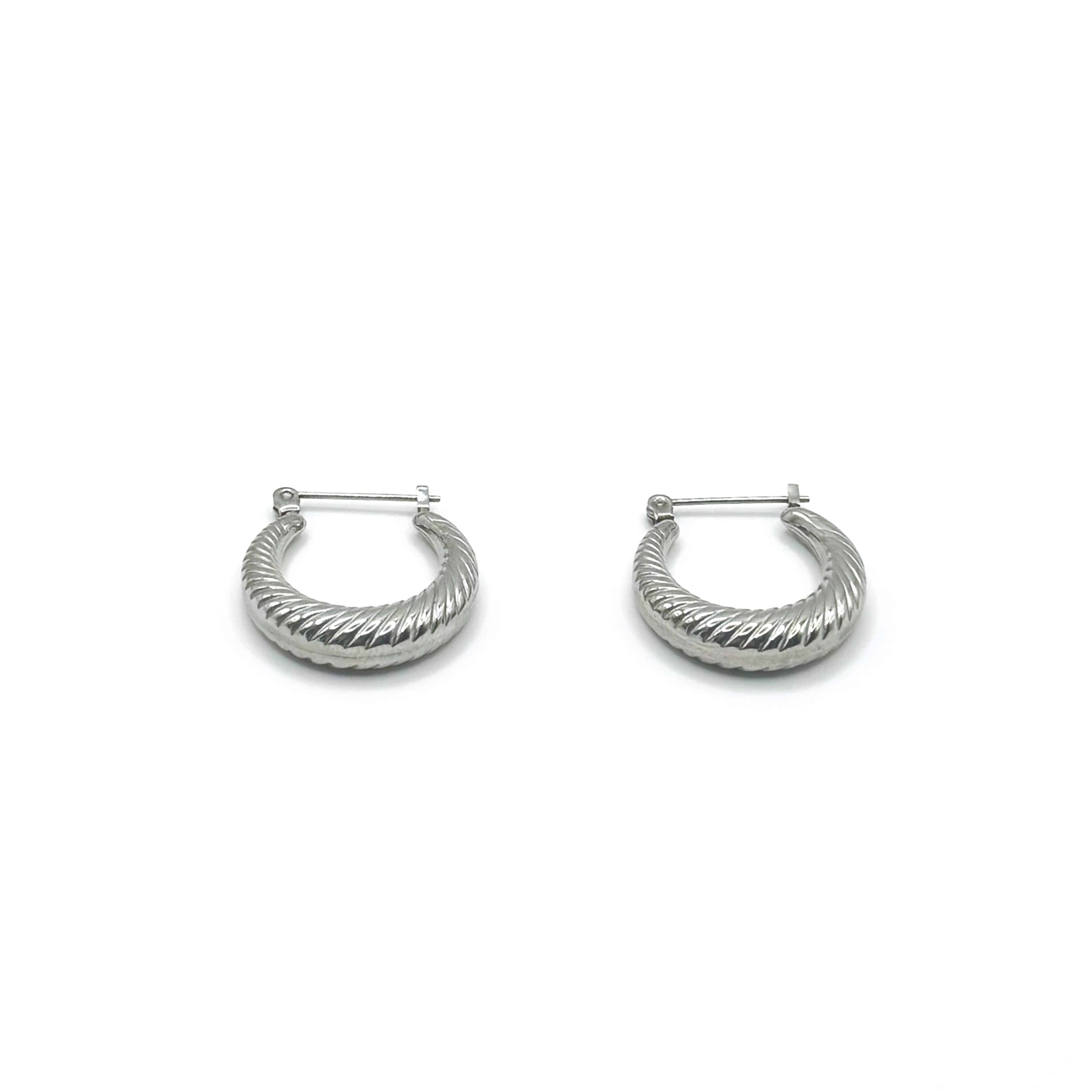 Textured ring Earring