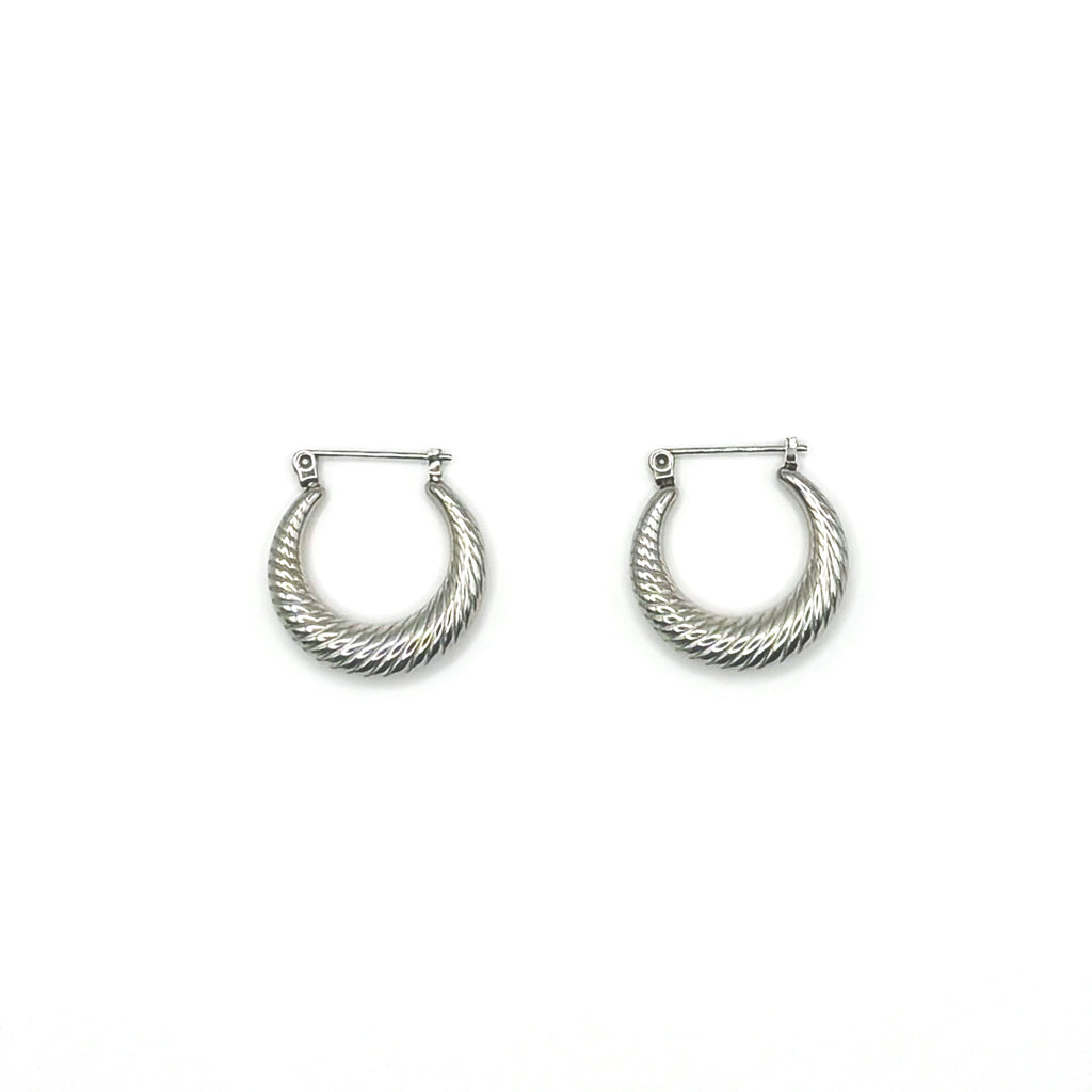 Textured ring Earring