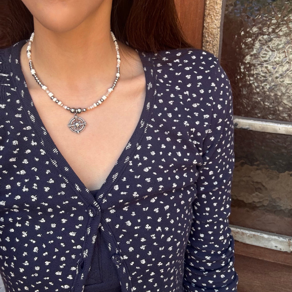 [Handmade] Compass Charm Necklace
