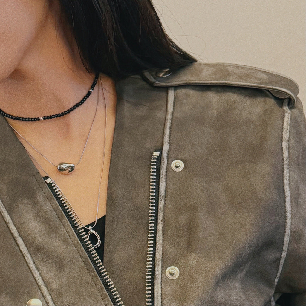 [Handmade] Black onyx necklace