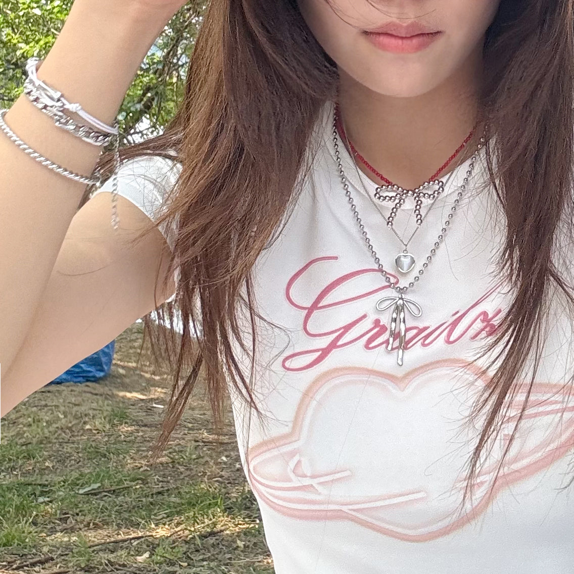 [Handmade] Bow Charm Necklace