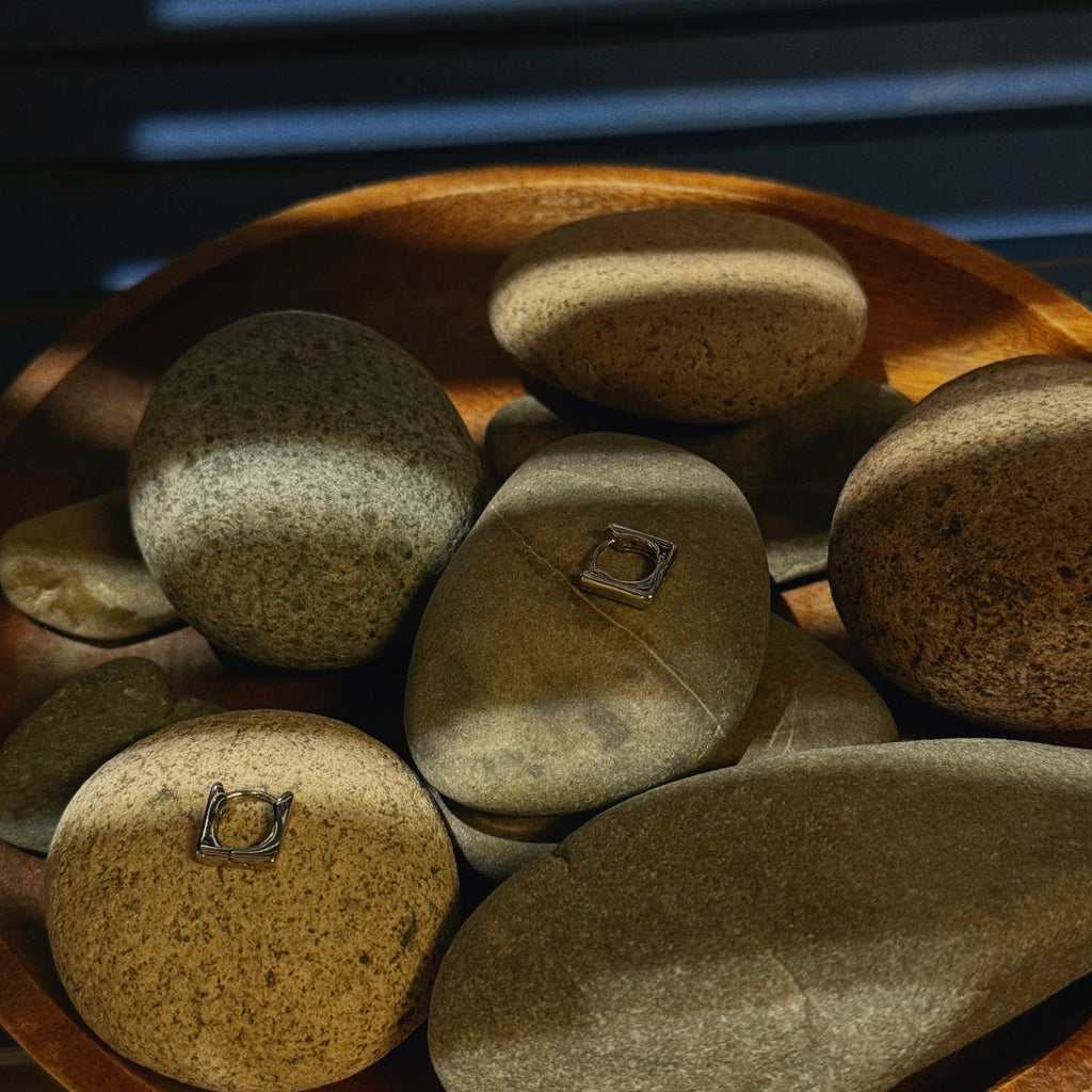 Mini Square Hoops (Silver)