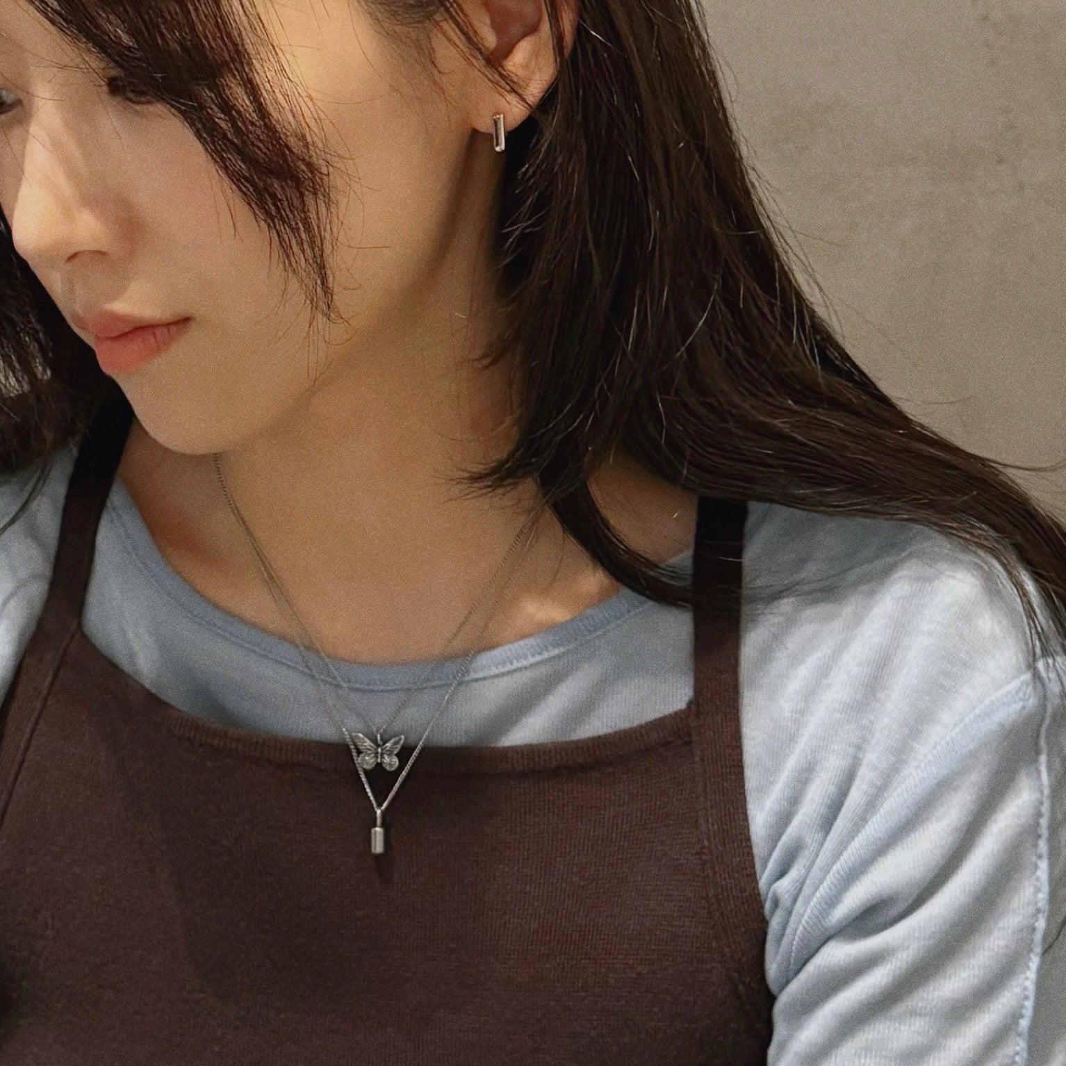 Mini Square Hoops (Silver)