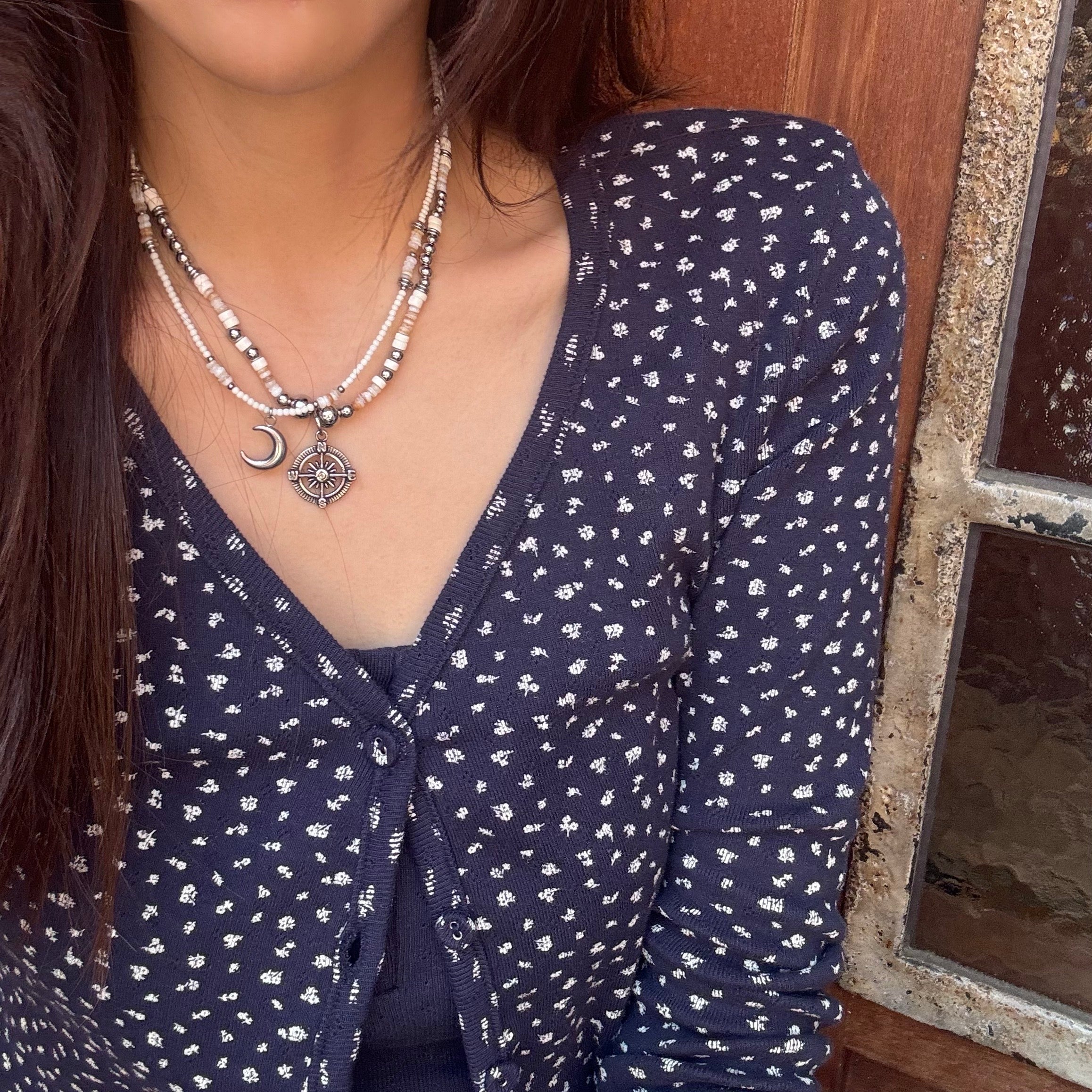 [Handmade] Compass Charm Necklace