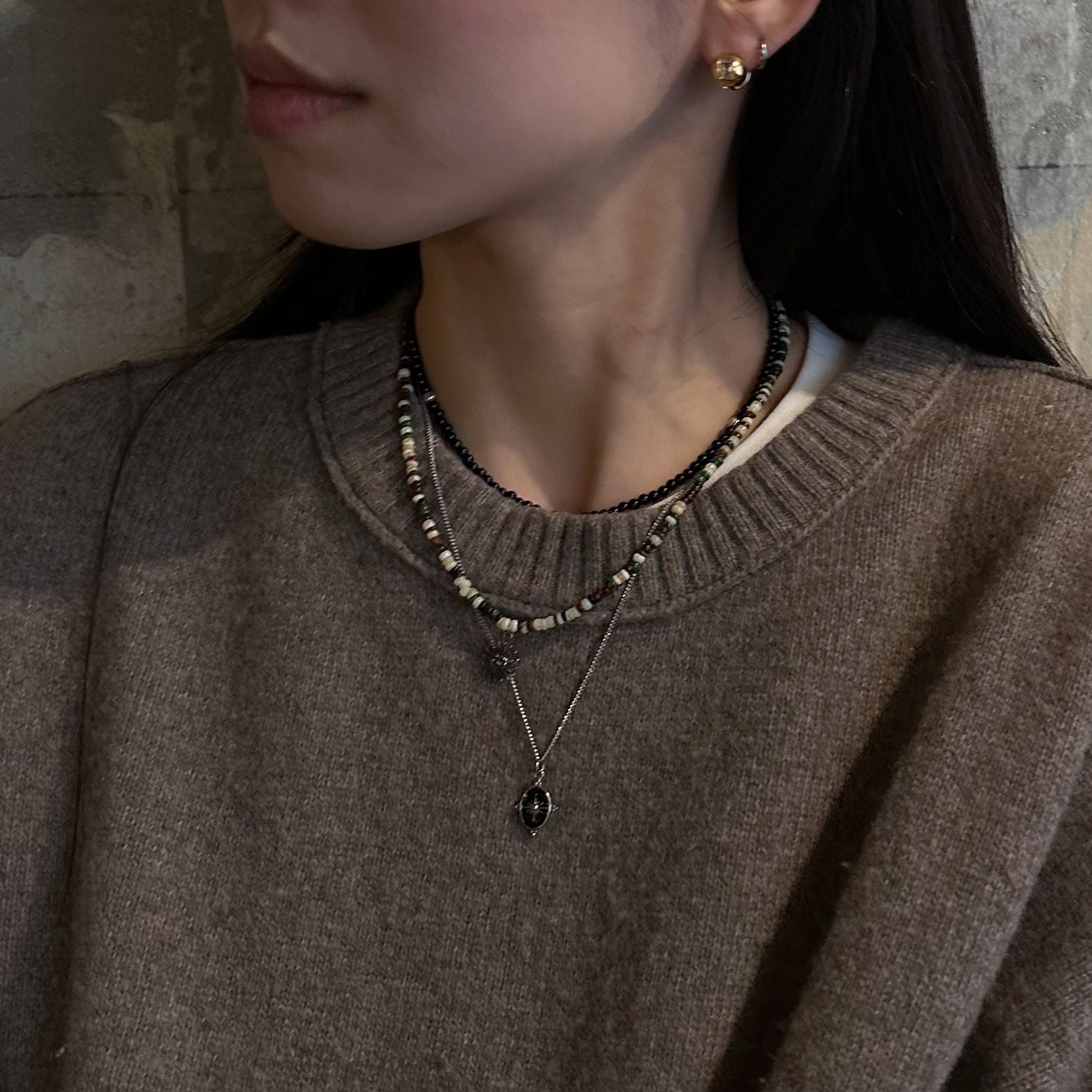 [Handmade] Black onyx necklace